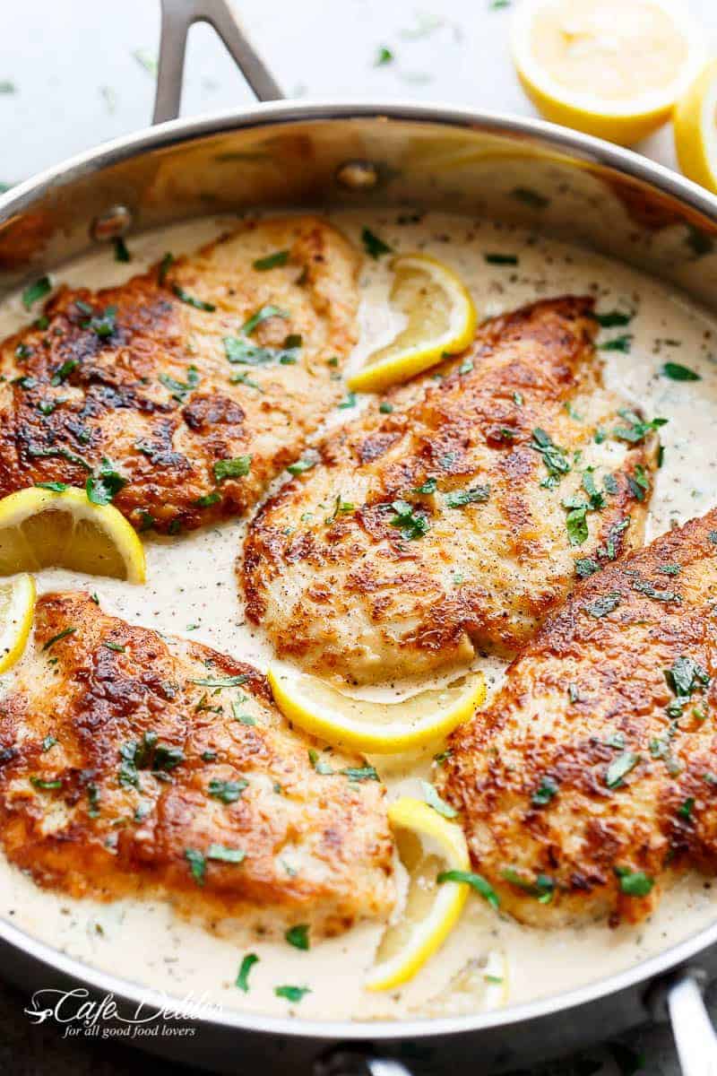 Creamy Chicken Francese in a pot
